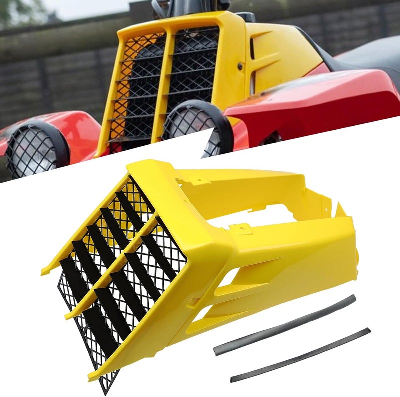 ATVMaster Yellow Plastic Gas Tank Side Covers with Grill, Compatible with Yamaha Banshee 350 1987-2006, 2-PC Set, OE 2GU-21711-50-00, 2GU-21721-50-00, 2GU-23391-50-00 - Image 1